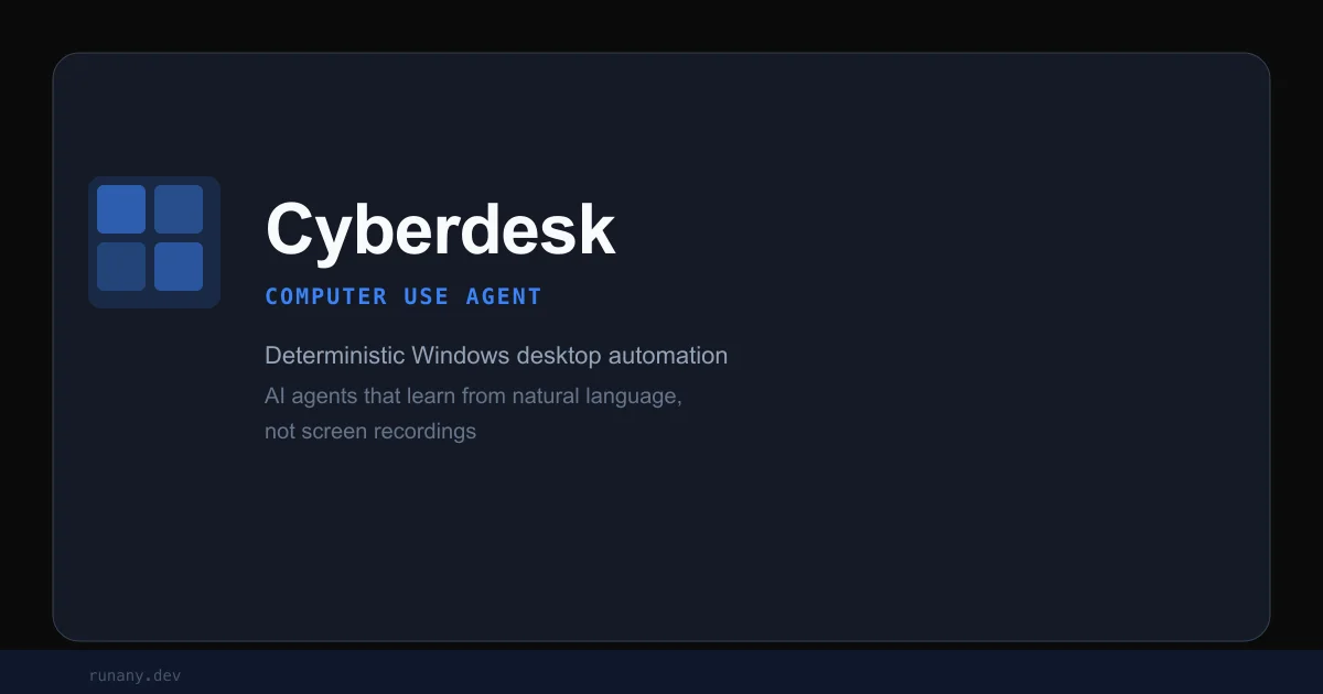 Cyberdesk product thumbnail showing Windows desktop automation agent interface