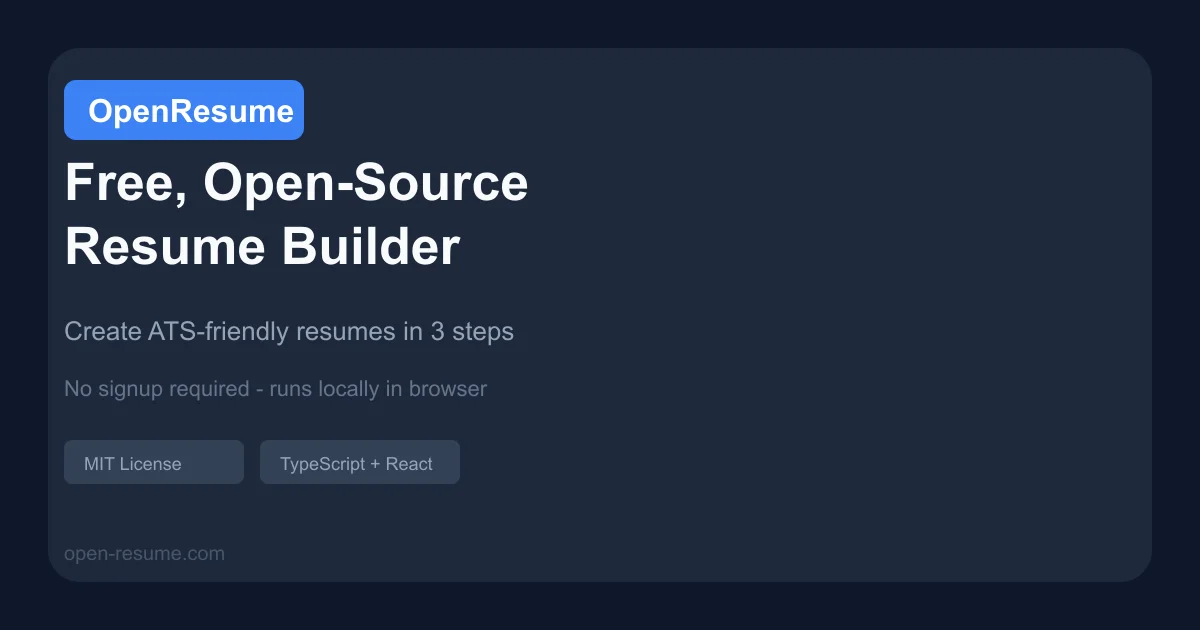 OpenResume product thumbnail