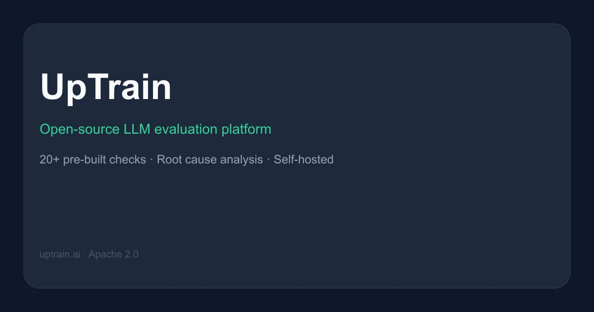 UpTrain open-source LLM evaluation platform