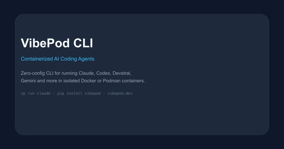 VibePod CLI product thumbnail